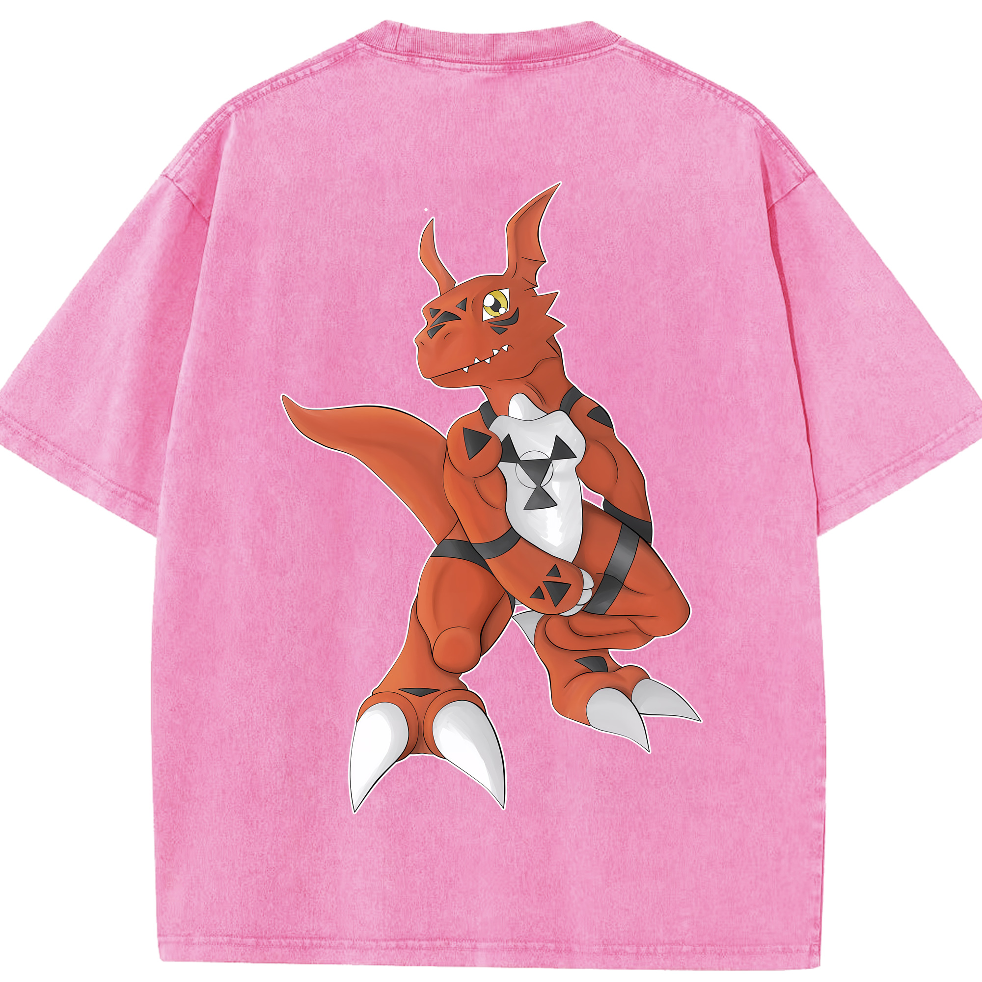 （画像用） Digimon デジタルモンスター/デジモン 綿100% ヴィンテージ風 半袖Tシャツ（背面プリント）